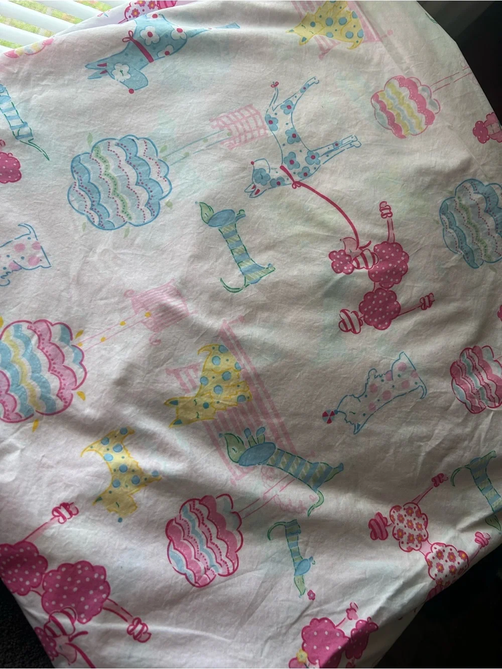 Pottery Barn kids Full-Queen Duvet - Pink dog print  Cotton